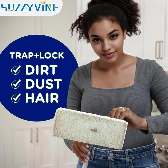 SUZZYVINE Dry Sweeping Cloths Mop Refills Disposable Floor Cleaning Wipes Compatible with Swiffer Sweeper, Unscented, 7.87"x11.81", Total 160 Count