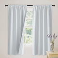 RYB HOME White Blackout Curtains for Bedroom, 100% Blackout Thermal Insulated Noise Reducing Curtains for Living Room Nursery, 42 inches Wide by 72 inches Long, 2 Panels Set