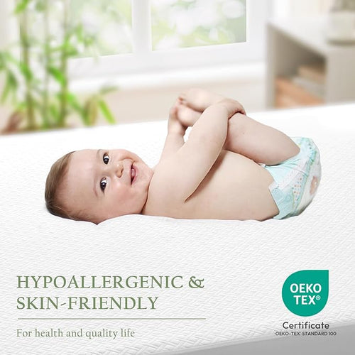 100% Waterproof Twin Mattress Protector, Breathable Bamboo Rayon Mattress Cover with 8”-21” Deep Pocket, Noiseless Cool 3D Air Mattress Cover, Hypoallergenic & Odor Resistant