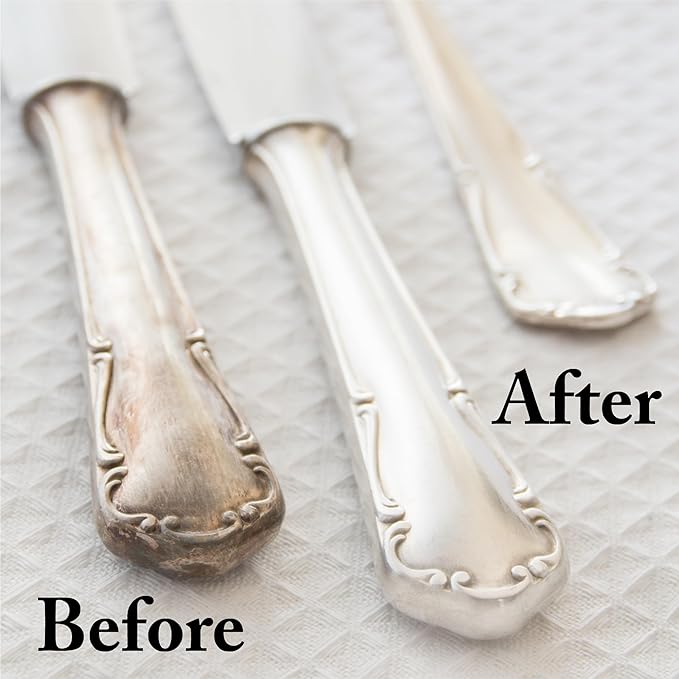 Goddard’s Silver Cleaner Dip – Silver Jewelry Cleaner Solution for Hard-to-Reach Silverplate, Cutlery & Small Items – Professional Use Silver Tarnish Remover – Silverware Cleaning Supplies (1 Gal)