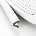 Ravinte Weather Stripping Door Seal Strip Soundproof "Q" Foam Weather Stripping for Door Frame, Exterior Door Weather Stripping for Large Gap, Easy to Install（White, 28FT)