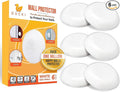 Ducki Door Stop Wall Protector | Self Adhesive Door Knob Wall Protectors from Door Knobs | Rubber Door Stoppers for Wall Damage & Noise | Durable, Shock Absorbent & Discreet | 6 Pack White Door Stops