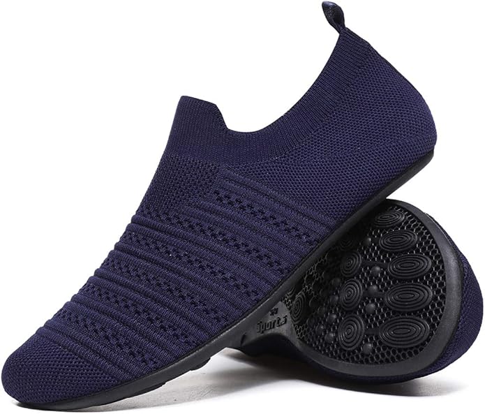 QZKDM Lightweight Slip on Grip Indoor House Slippers Barefoot Non Slip Home Exercise Yoga Shoes for Men Women