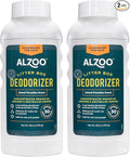 ALZOO Cat Litter Deodorizer, Concentrated Granules Absorb & Help Neutralize Odors, 100% Plant-Based Active Ingredients, Up to 30 Uses, Island Paradise Scent, 26.6 Oz., Pack of 2