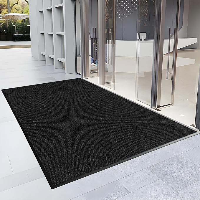 2′ x 34′ Front Door Mat Indoor Outdoor Entrance, Commercial Floor Mat Heavy Duty Dirt Trapper Entryway Doormat, Custom Size Non Slip Rubber Backing Welcome mat, Door Mat for High Traffic Area