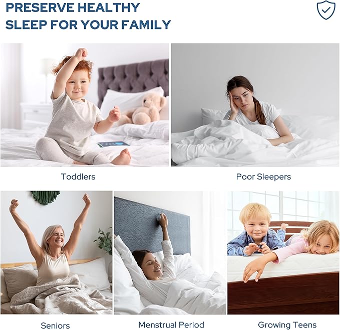 BEDLORE Waterproof Mattress Protector, Noiseless King Size Mattress Pad with Deep Pocket Fitted Up to 6-18 inches, Soft Breathable Dirt-Proof Bed Mattress Cover Washable for Bedroom, Hotel (Gray)