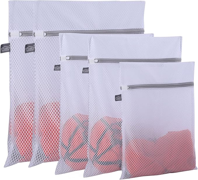 Kimmama Laundry Bags Mesh Wash Bag, Lingerie Bags for Washing Delicates, Net Washer Sack with Zipper, Dryer Pouch for Cleaning and Drying Cloths, Garment, Sweater, Bra, Pant, Toys, Bed Sheet, Blanket