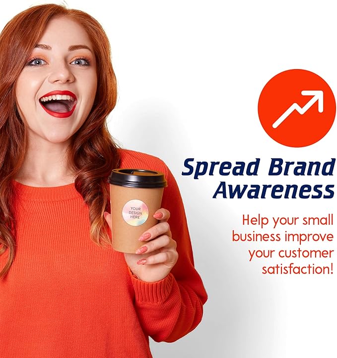 100 Custom Vinyl Stickers - Upload Your own Image, Text, Design, Logo - Personalized Logo Labels for Handmade, Packaging, Bottle, Jars, Candle, Brand Stickers (Watercolor, 1x1)