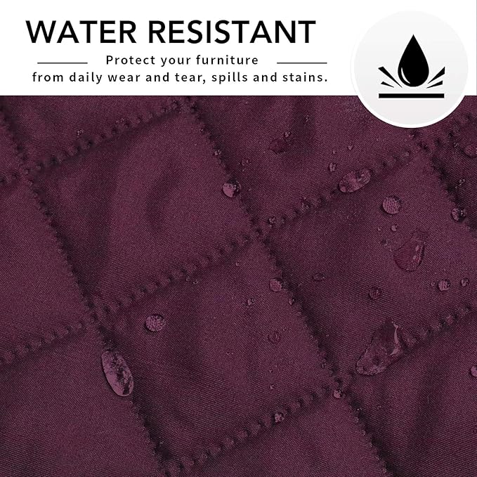 Easy-Going Sofa Slipcover L Shape Sofa Cover Sectional Couch Cover Chaise Lounge Slip Cover Reversible Sofa Cover Furniture Protector Cover for Pets Kids Children Dog Cat (X-Large,Wine/Wine)
