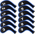 Golf 12pcs Thick Synthetic Golf Iron Head Covers Set Headcover Fit All Brands Callaway Ping Taylormade Cobra Etc. Also Custom Name