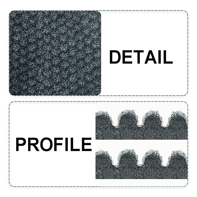 Evridwear Exfoliating Dual Texture Bath Gloves for Shower, Spa, Massage and Body Scrubs, Dead Skin Cell Remover, Gloves with Hanging Loop (1 Pair Gray Heavy Glove)