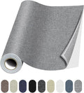 Fabric Repair Patches, 35X79 Inch Linen Repair Tape Self-Adhesive Fabric Patches Durable, DIY Large Linen Tape for Sofa, Couches, Furniture, Chair, Clothing （35X79 Inch, Grey）