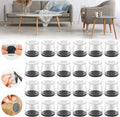 24PCS Upgraded Silicone Chair Leg Floor Protectors for Hardwood Floors, Furniture Sliders for Chair Legs, Felt Bottom Furniture Pads, Anti-Slip Round&Square Cap Covers to Scratch and Reduce Noise