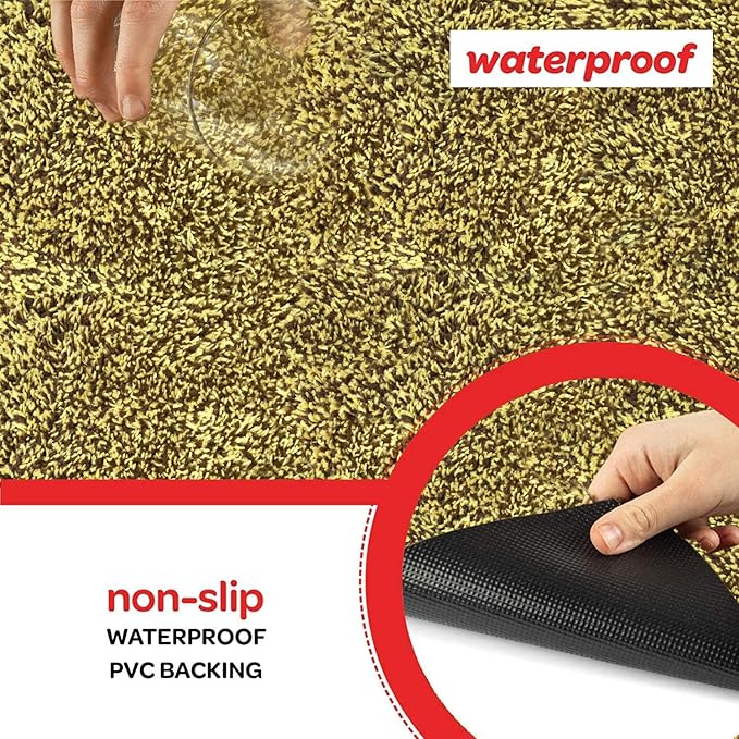 Premium Microfiber Indoor Door Mat – 20"x30" Washable Entry Mat, Non-Slip, Waterproof Backing, Super Absorbent, Low Profile Entryway Doormat for Indoor Entrance