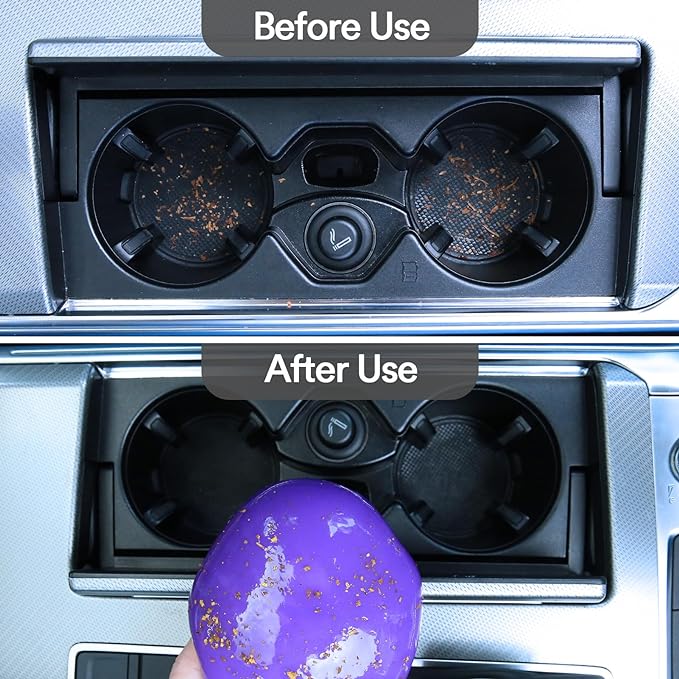PULIDIKI Car Cleaning Gel for Car Detailing Putty Car Putty Auto Cleaning Kits Car Slime Cleaner Dust Cleaning Gel for Car Interior Cleaner Car Accessories Blue Purple (2Pack)