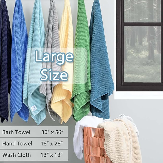 VOOVA & MOVAS Towels Bathroom Set - 100% Cotton | Quick Dry | Soft | Thick, Towel Set of 6, 2 Large Bath 30"x56", 2 Hand 18"x28", 2 Wash Cloths 13"x13", Bathroom Essentials, Burgundy Red and White