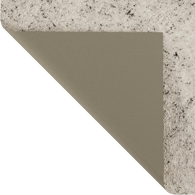 Ottomanson 7'8" x 11' Non-Slip Rug Pad Gripper 1/12 Inch Ultra Thin Dual Surface Felt + Rubber Gripper - Safe for All Floors, Cream