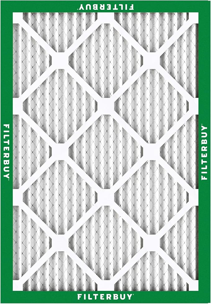 Filterbuy 14x18x1 Air Filter MERV 8 (MPR 700) Dust Defense Replacement (6-Pack), Electrostatic Pleated HVAC AC Furnace Filters, Made in USA (Actual Size: 13.50 x 17.50 x 0.75)