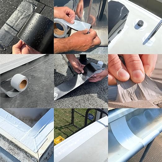 HSS Sealant Tape with MicroSealant - Waterproof Commercial Roofing Tape for Roof and RV Repair - UV- & Weatherproof (White, 4 inch x 50 feet)