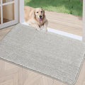 REFETONE Indoor Doormat, Front Door Mat 20"x32" Absorbent Rubber Backing Non Slip Back Door Mats, Washable Low-Profile Inside Floor Mat Door Rugs for Entryway, Resist Dirt Mud Mat for Dogs, Grey