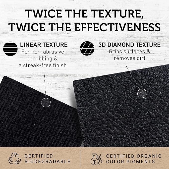 Nordhus Design Large Swedish Dishcloths, 10 Pack Grey- 9.5 X 8 inch Reusable, Washable Cellulose Cotton Kitchen Cloths - Replace Paper Towels, Wipes, Sponges, Dish Rags