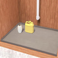 URMONA Waterproof Silicone Under Sink Mat 28'' x 22'' Shelf Liner for Kitchen and Bathroom, Cabinet and Counter Protector, Storage and Organizers, Litter Mat, Pet Cat Puppy Essentials(Beige)