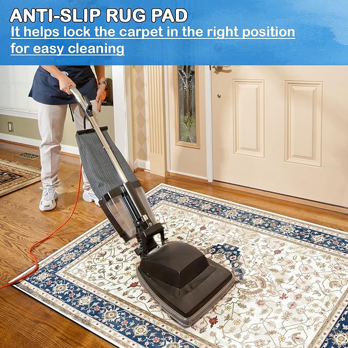 Non-Slip Rug Pads 1/4” Thick, 2x6Ft Waterproof Rugs Non Skid Rug Pad for All Floors and Finishes Durable Hardwood Floor Protective Felt Keeps Rugs in Place, Safe and Secure
