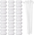 Sumind 30 Pack Nylon Lint Trap Washing Machine Lint Fabric Mesh Snare Washer Lint Catcher with 30 Pack Cable Ties