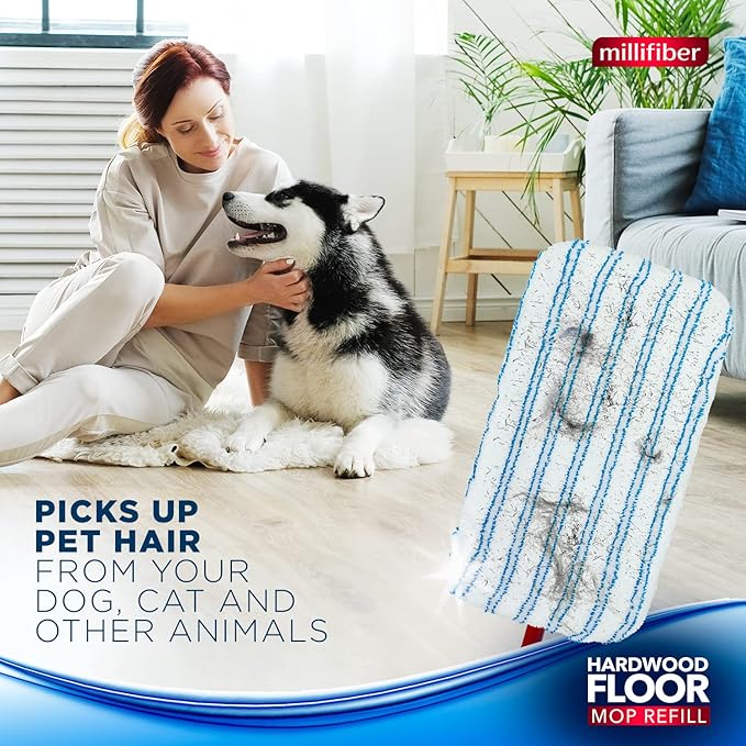 Microfiber Mop Refills 15x8 Inches, 6-Pack (Mop is Not Included)
