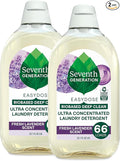 Seventh Generation EasyDose Laundry Detergent Fresh Lavender Scent 2 Pack Ultra Concentrated Washing Detergent 23 oz
