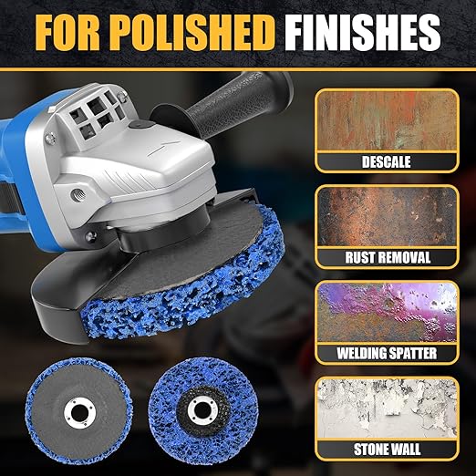 10Pcs Strip Discs Stripping Wheels, Paint Stripper Wheels 4" x 5/8" Rust Remover Wheel Remove Paint for Angle Grinder Paint Strip Wheel Quick Abrasive Discs Rust