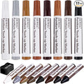 DEWEL Furniture Markers Touch Up, Upgrade Wooden Furniture Repair Kit, Premium Wood Scratch Repair Markers and Wax Sticks for Wood Stains Scratches Hardwood Floors Tables, Set of 17