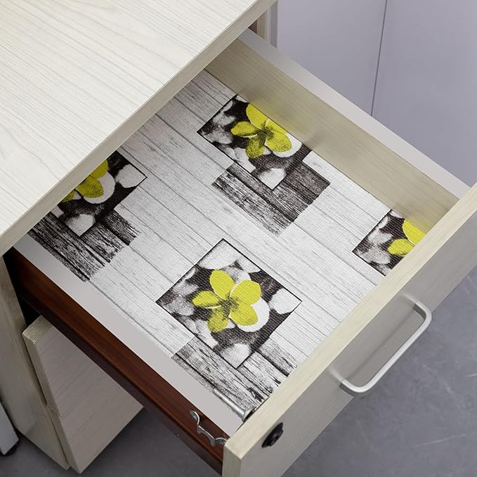 Non Adhesive Shelf Liner 18" W x 192" L Pantry Liner for Shelves Cupboard Liner Cover Easy to Trim