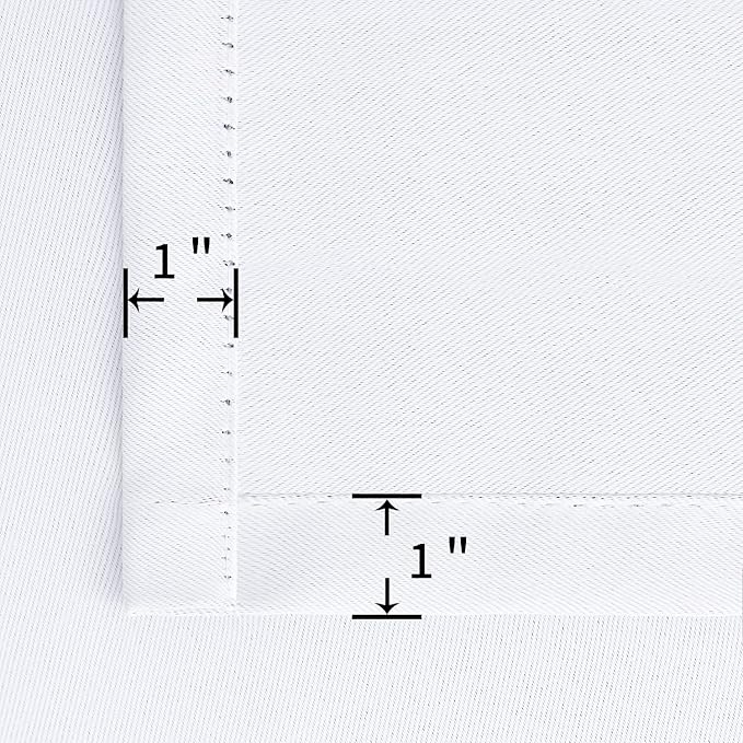 BGment Rod Pocket White Curtains 40 Inches Length for Kitchen Cafe Window - Privacy Protection Short Window Treatment Drapes for Bathroom Bedroom Home Decor, 2 Panels, Pure White, 42 x 40 Inch