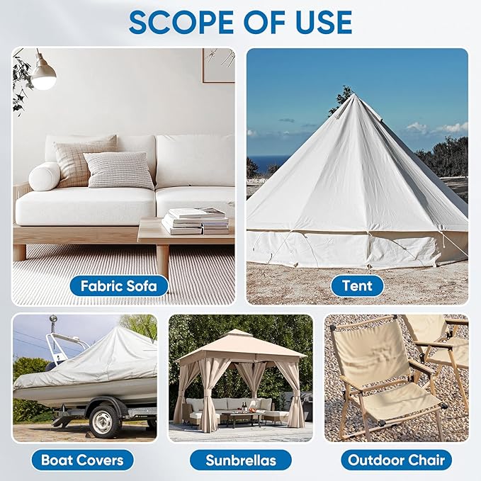 Oversized Canvas Patch 16 "x31, Self-Adhesive Waterproof Canvas Patch Set for Repairing Tents, Couch, Boat Covers, Camping Chairs, Awnings, Car Seats.(Brown)