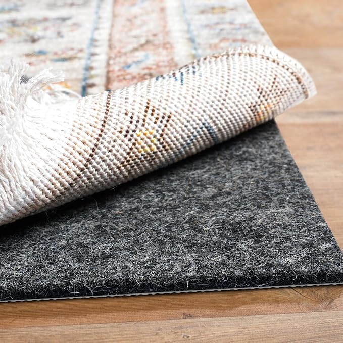 BAGAIL Felt and Natural Rubber Backing Rug Pads 1/4” Thick, 5 x 8 Ft Non Slip Carpet Gripper Keep Rugs in Place, Under Area Rug Protective Cushioned Pads, Carpet Runners, Hardwood Floors Protection