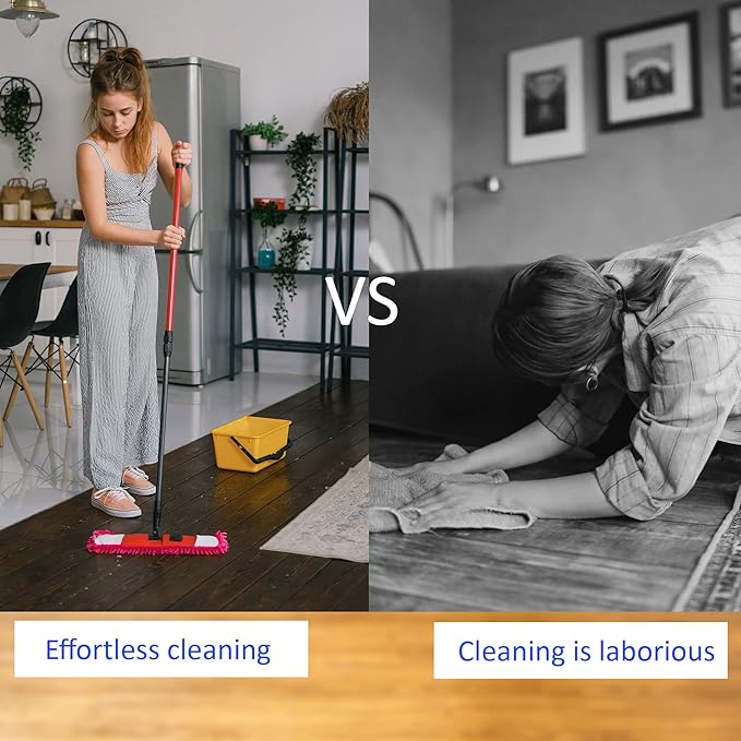 1 Pair Washable Cleaning Shoes Cover - Floor Cleaning Dust, Chenille Microfiber Duster Mop Slippers, Apply to House Office Room (Purple)