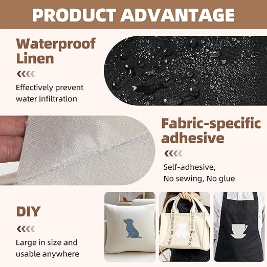 Fabric Repair Patch, 17X79 Inch Fabric Large Repair Tape, Self-Adhesive Patches for Furniture, Sofa, Car Interior, Shoes, Hand Bag, Clothing (Black, 17X79 Inch)