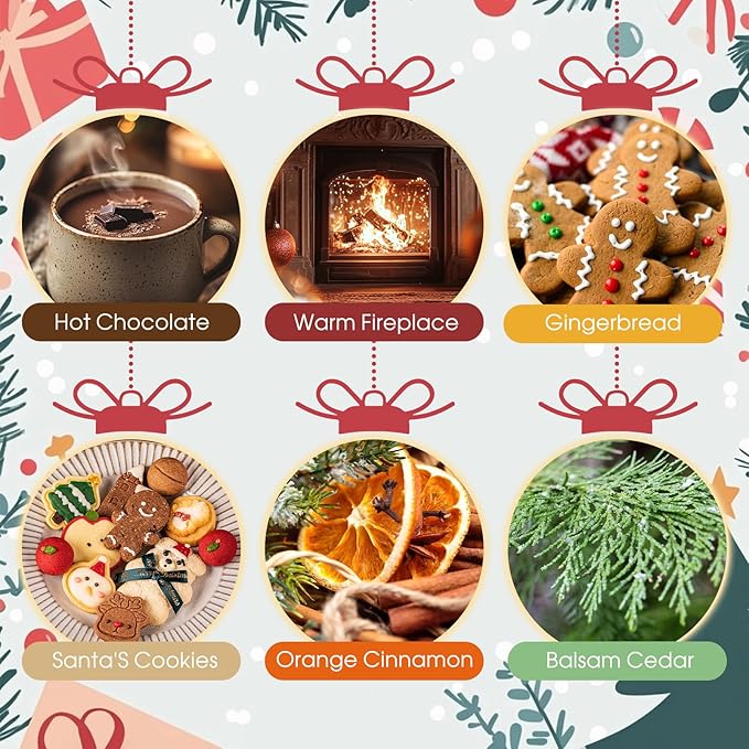 SCENTORINI Christmas Wax Melts, Wax Cubes Strong Scent 12 Pack, Scented Wax Melts, Long Lasting Soy Wax Melts for Warmer