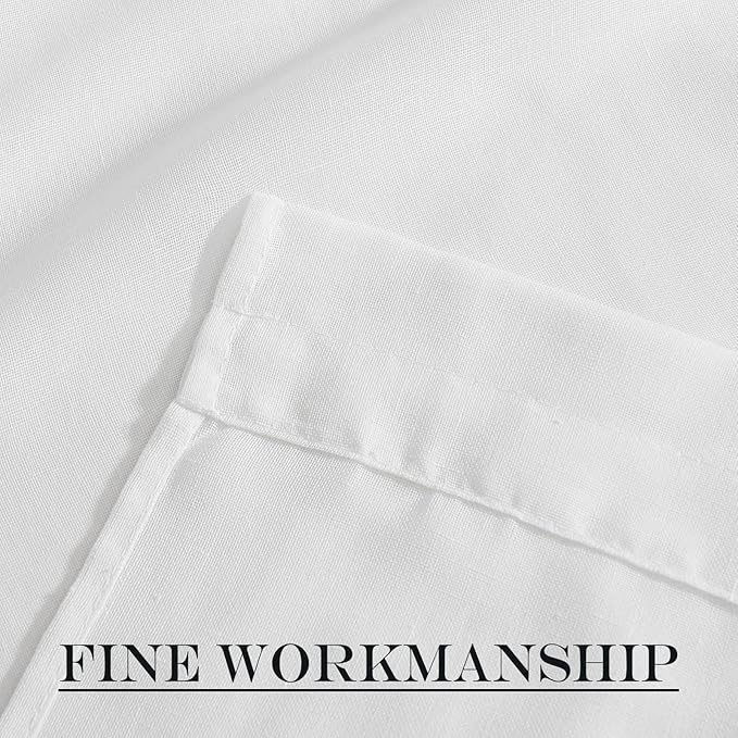 NICETOWN Door Curtains for Window, Light Filtering Privacy French Door Shade for Kitchen Bathroom, White Sheer Front Back Curtin Blinds, 36 x 72 inch, 1 PC