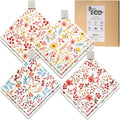 Swedish Dishcloths for Kitchen, 8 Pack Watercolor Reusable Paper Towels with Clips, Non-Scratch Swedish Kitchen Towels, Super Absorbent Cellulose Sponge Cloths, Dishwasher Safe, No Odor