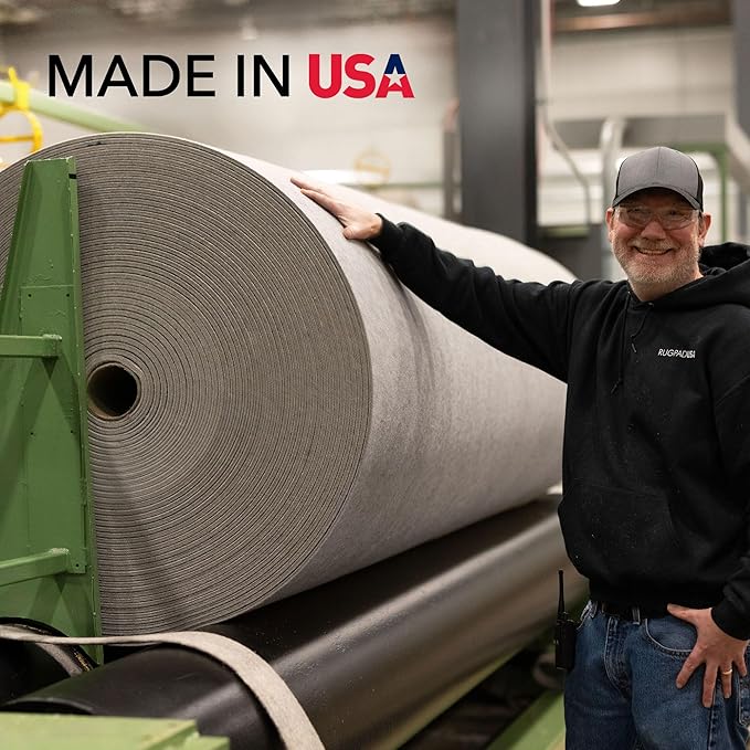 RUGPADUSA - Eco-Plush - 6'x9' - 1/4" Thick - 100% Felt - Premium Cushioned Rug Pad - Available in 3 Thicknesses, Many Custom Sizes
