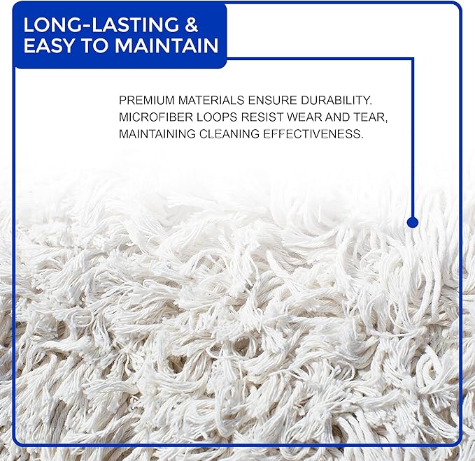 Nine Forty Industrial-Grade 60x5 Cotton Dust Mop Head Refills, Perfect Replacement for Busy Home, Gym, Industrial and Commercial Spaces, Heavy-Duty Mop for Janitorial & Housekeeping Needs - 1 Pack