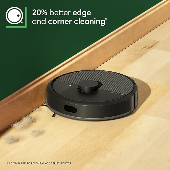 iRobot Roomba 104 2in1 Vacuum & Mop Robot - Self-Empties for 75 Days, Intense Power-Lifting Suction, Vacuums All Floors, Ideal for Pet Hair, LiDAR Smart Navigation Mapping, Mops Hard Floors