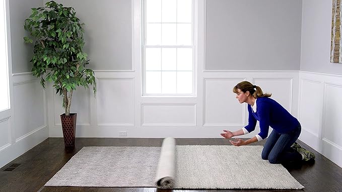 RUGPADUSA - Dual Surface - 4'10" x 6'10" - 1/8" Thick - Felt + Rubber - Non-Slip Backing Rug Pad - Adds Low-Profile Comfort and Protection