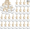 BBTO 50 Pcs Hanging Car Air Freshener Car Diffuser Bottles Empty Glass Perfume Bottle Freshener Diffuser Bottle Pendant for Essential Oil Fragrance Aromatherapy Bottle Ornament(Rhombus)
