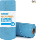 Microfiber Cleaning Cloth, 50 Sheets Shop Towels Commercial Grade Washcloths Lint-Free Clean Rags Bulk Towels for Cars Mechanic Restaurant Garage Housekeeping, 11.5"x 11.5", Blue