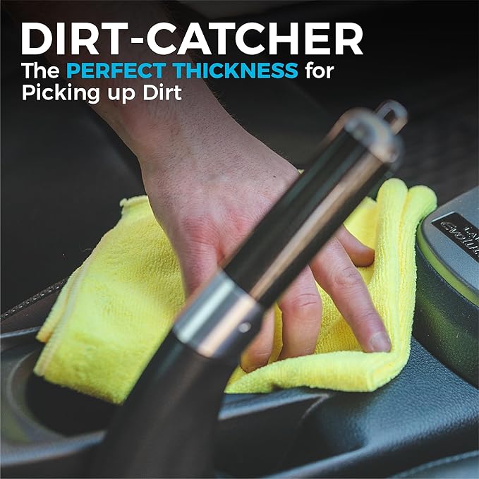 The Rag Company - All-Purpose Microfiber Terry Cleaning Towels - Commercial Grade, Highly Absorbent, Lint-Free, Streak-Free, Kitchens, Bathrooms, Offices, 300gsm, 12in x 12in, Midnight (12-Pack)