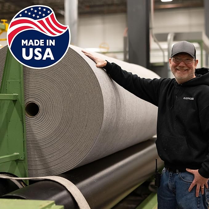 RUGPADUSA - Eco-Plush - 7' Square - 1/4" Thick - 100% Felt - Premium Cushioned Rug Pad - Available in 3 Thicknesses, Many Custom Sizes
