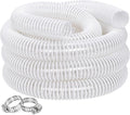 Dust Collection Hose 2-1/2 in × 10 ft Heavy Duty Clear Flexible PVC Reinforced Thicken Helix Suction Discharge Corrugated Pipe Hose for Fume Dust Collector Fitting Wood Chip Saw (2.5 inch hose)